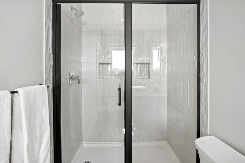 Completed Shower with Glass Door